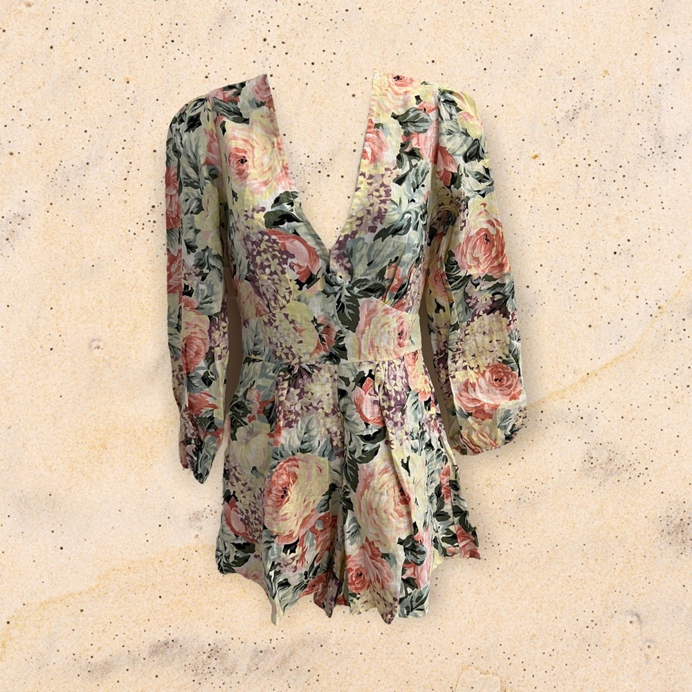 NWT FAITHFULL THE BRAND MARIBELLE VENISSA FLORAL Anthropologie Ana Playsuit XS - Picture 3 of 5